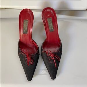 Red and Denim Heels it comes with the original box.